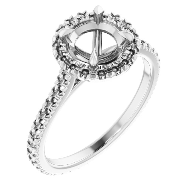 Halo-Style Eternity-Style Engagement Ring
