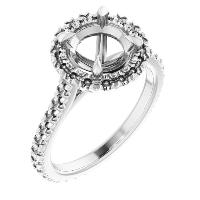 Halo-Style Eternity-Style Engagement Ring