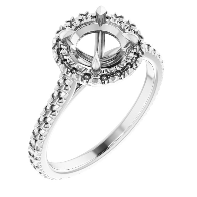 Halo-Style Eternity-Style Engagement Ring