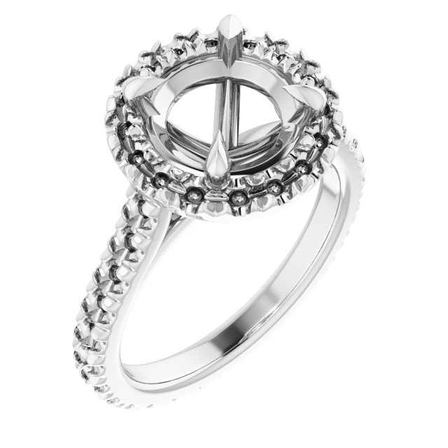 Halo-Style Eternity-Style Engagement Ring