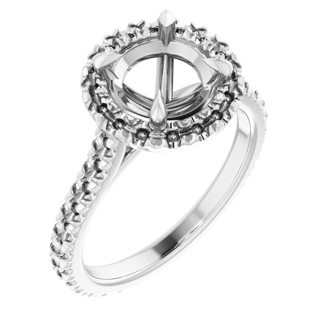 Halo-Style Eternity-Style Engagement Ring