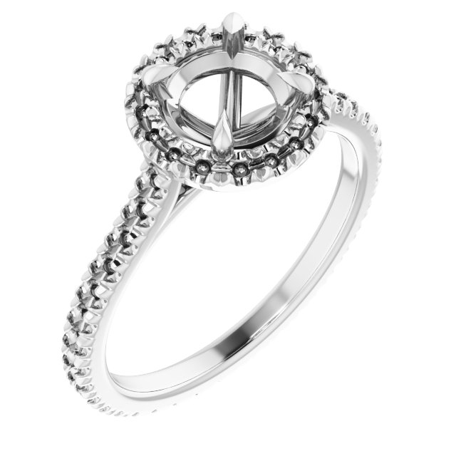 Halo-Style Eternity-Style Engagement Ring