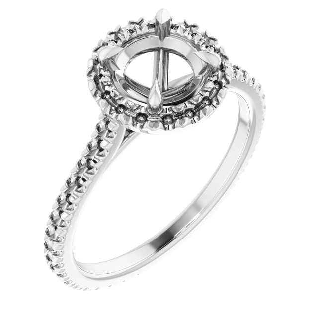 Halo-Style Eternity-Style Engagement Ring