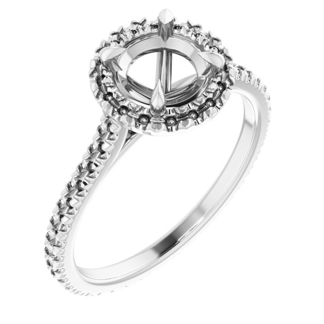 Halo-Style Eternity-Style Engagement Ring