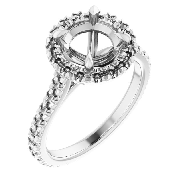 Halo-Style Eternity-Style Engagement Ring