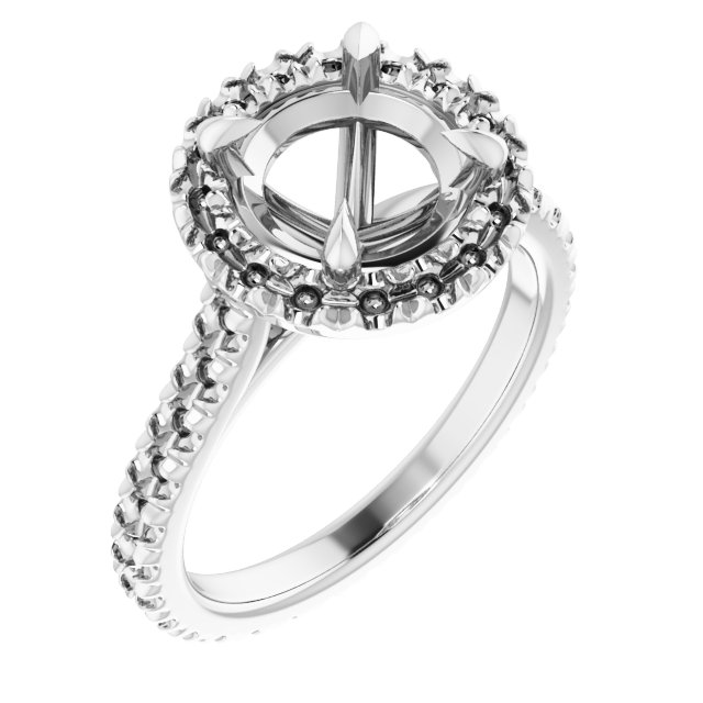 Halo-Style Eternity-Style Engagement Ring