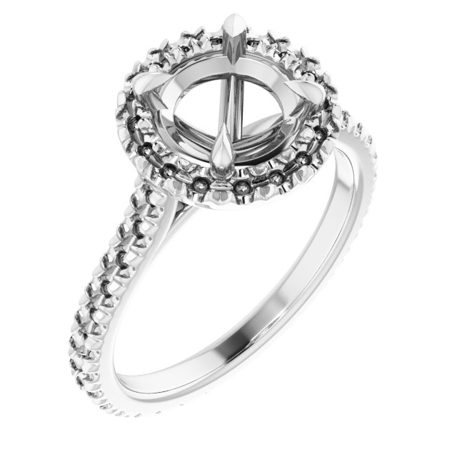 Halo-Style Eternity-Style Engagement Ring