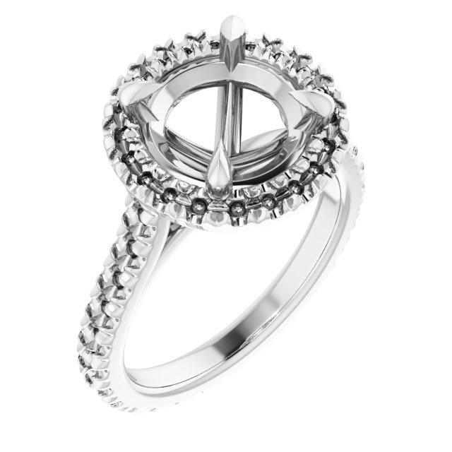 Halo-Style Eternity-Style Engagement Ring