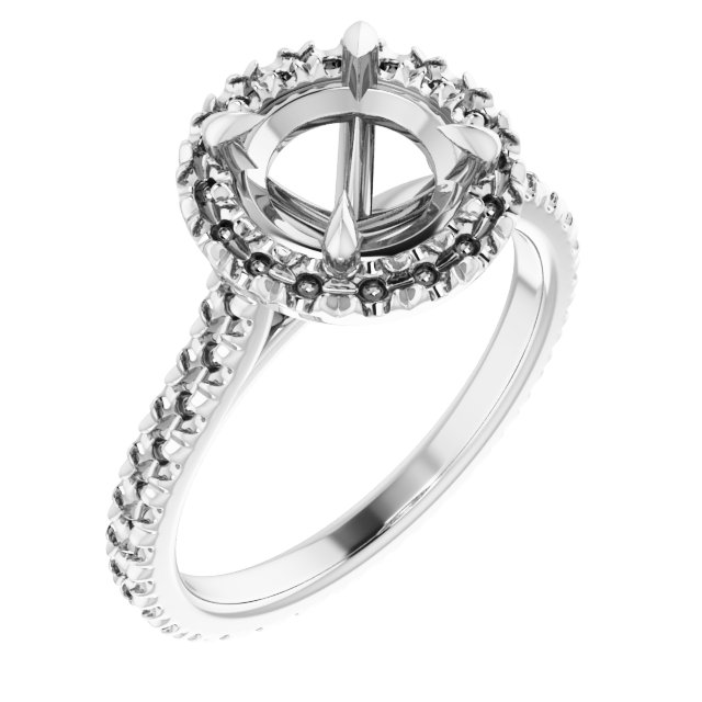 Halo-Style Eternity-Style Engagement Ring