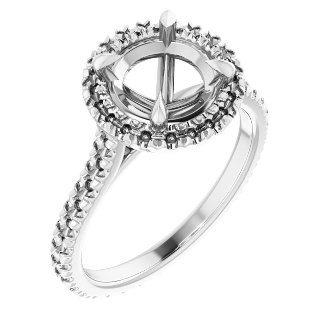 Halo-Style Eternity-Style Engagement Ring