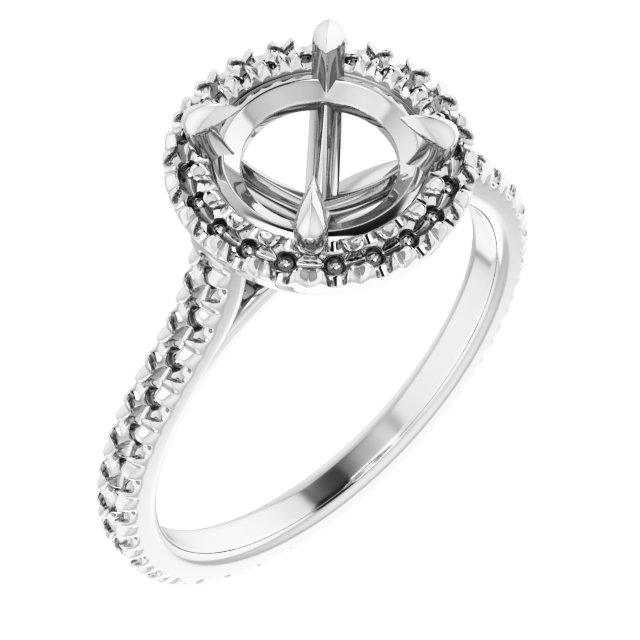 Halo-Style Eternity-Style Engagement Ring