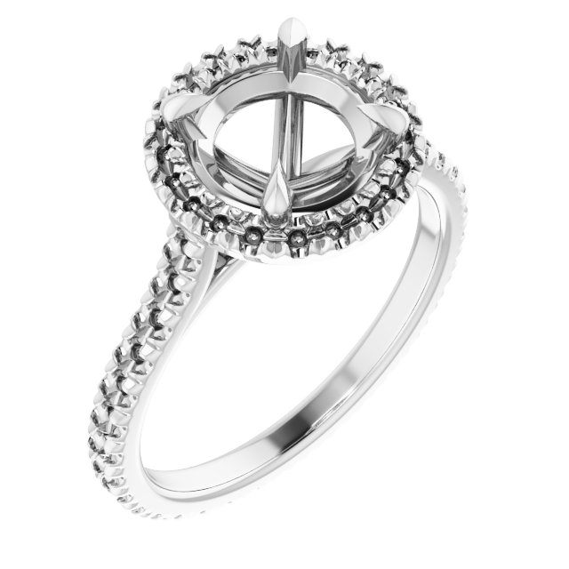 Halo-Style Eternity-Style Engagement Ring