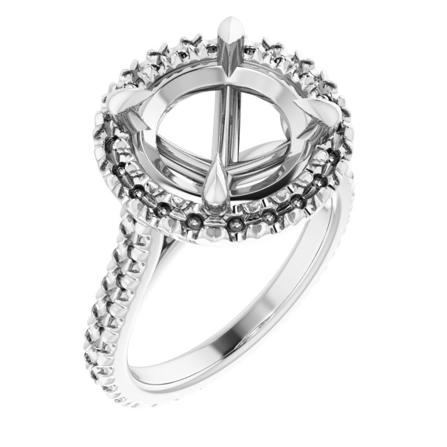 Halo-Style Eternity-Style Engagement Ring