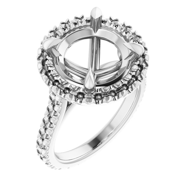 Halo-Style Eternity-Style Engagement Ring