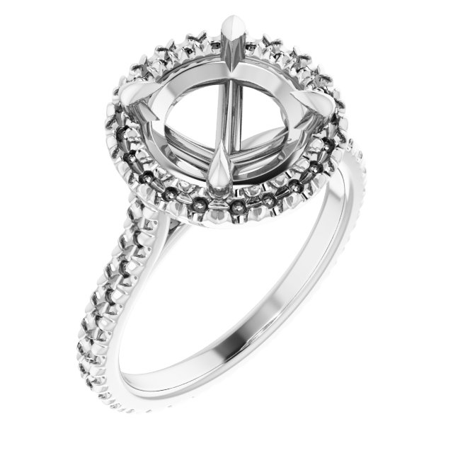 Halo-Style Eternity-Style Engagement Ring