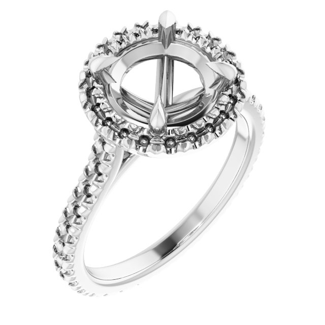 Halo-Style Eternity-Style Engagement Ring