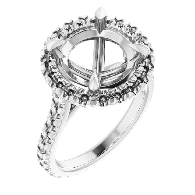Halo-Style Eternity-Style Engagement Ring
