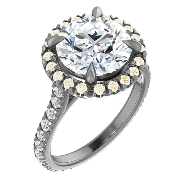 Halo-Style Eternity Engagement Ring