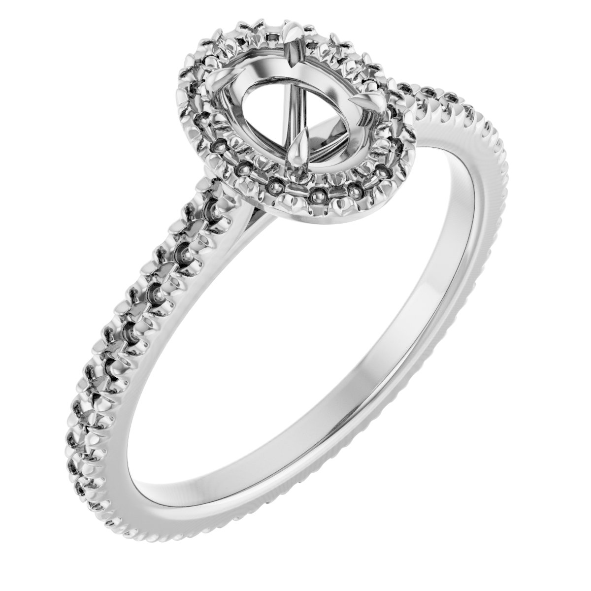 Halo-Style Eternity-Style Engagement Ring