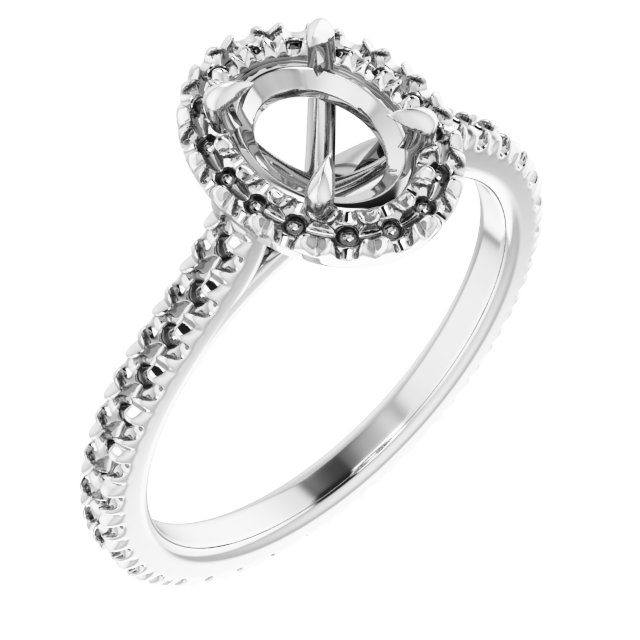 Halo-Style Eternity-Style Engagement Ring