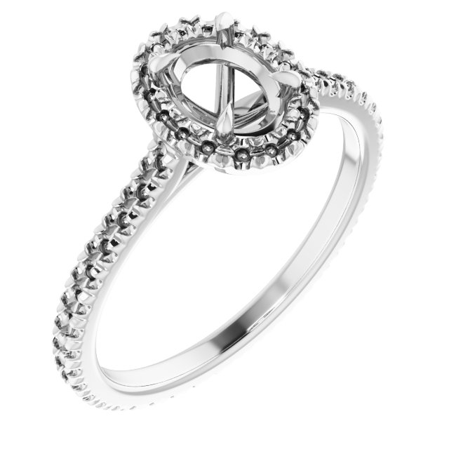 Halo-Style Eternity-Style Engagement Ring