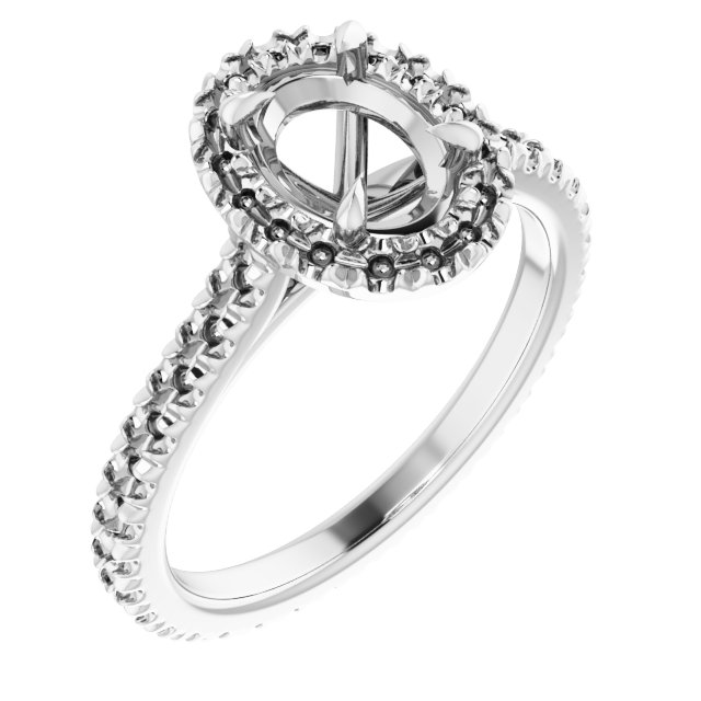 Halo-Style Eternity-Style Engagement Ring