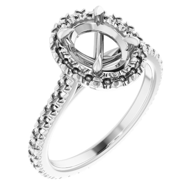 Halo-Style Eternity-Style Engagement Ring