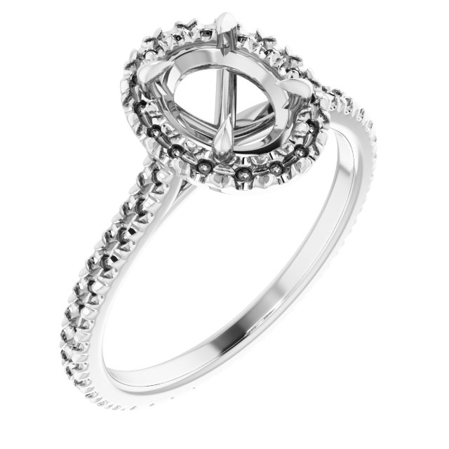 Halo-Style Eternity-Style Engagement Ring