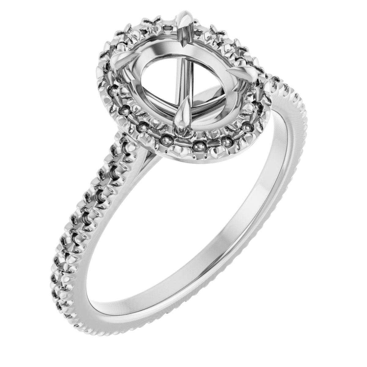 Halo-Style Eternity-Style Engagement Ring