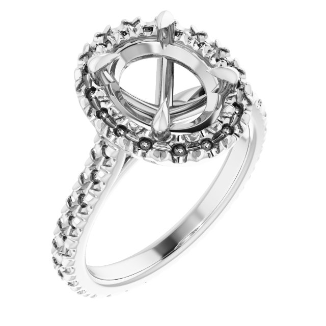 Halo-Style Eternity-Style Engagement Ring