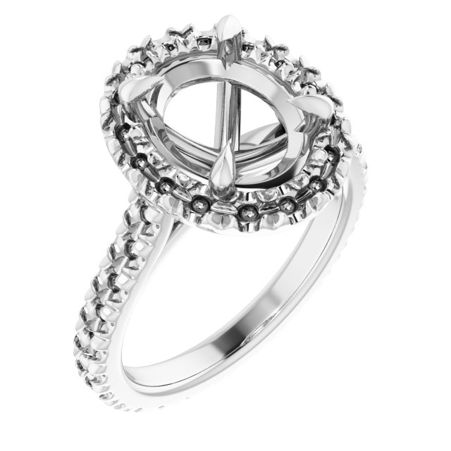 Halo-Style Eternity-Style Engagement Ring