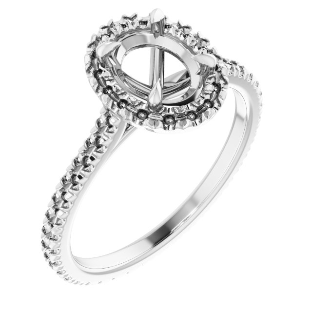 Halo-Style Eternity-Style Engagement Ring