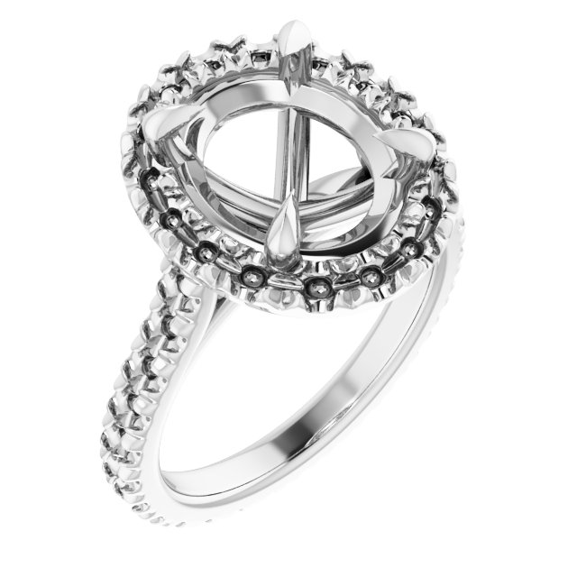 Halo-Style Eternity-Style Engagement Ring
