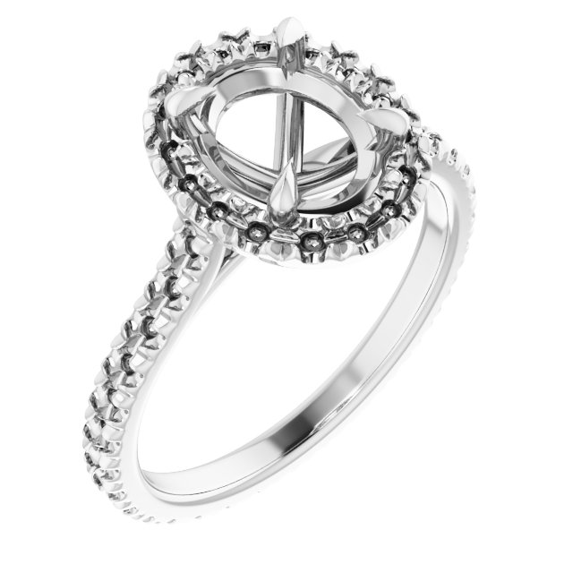 Halo-Style Eternity-Style Engagement Ring