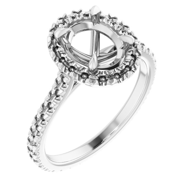 Halo-Style Eternity-Style Engagement Ring