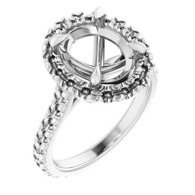 Halo-Style Eternity-Style Engagement Ring