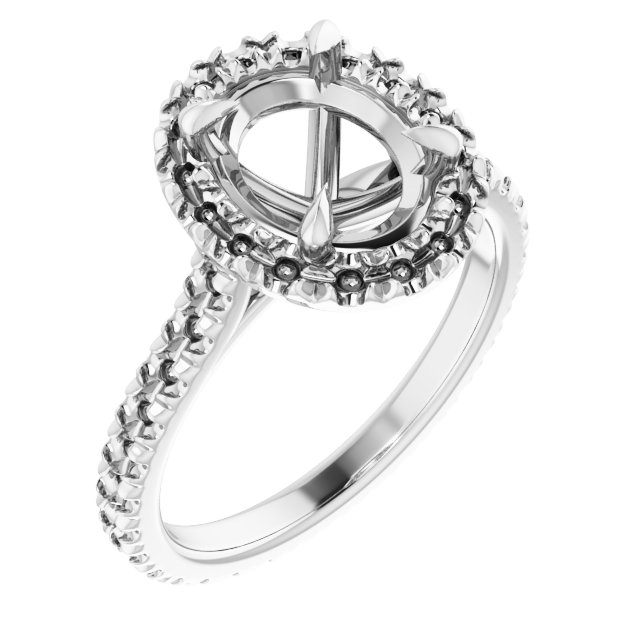 Halo-Style Eternity-Style Engagement Ring