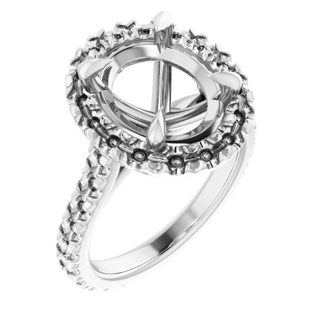 Halo-Style Eternity-Style Engagement Ring