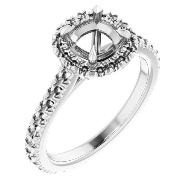 Halo-Style Eternity-Style Engagement Ring