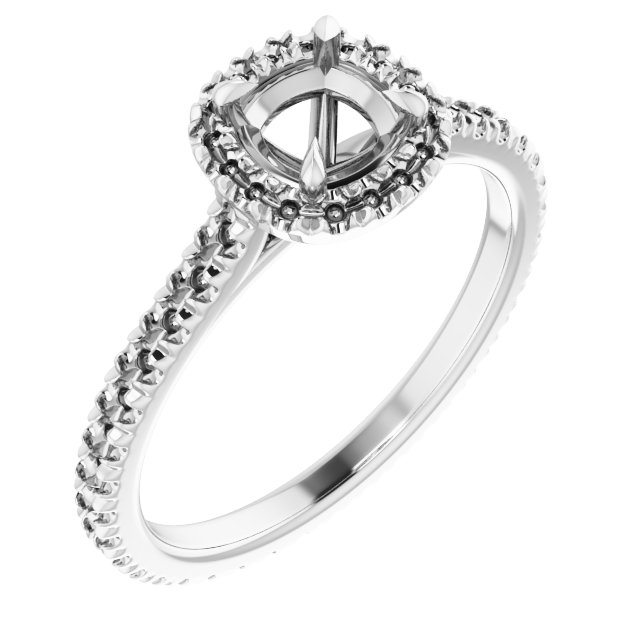 Halo-Style Eternity-Style Engagement Ring