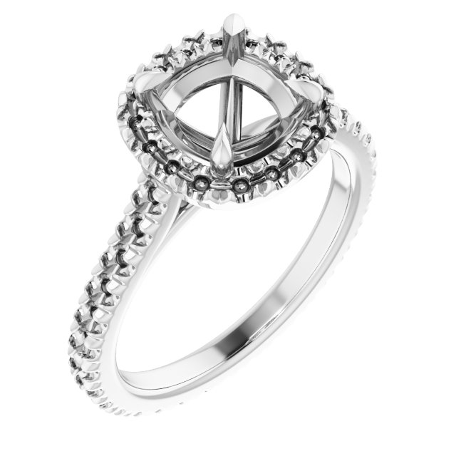 Halo-Style Eternity-Style Engagement Ring