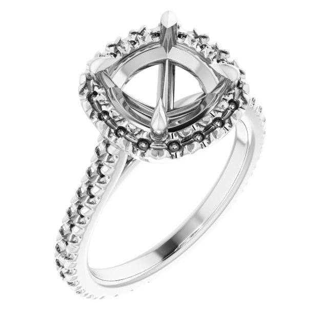 Halo-Style Eternity-Style Engagement Ring