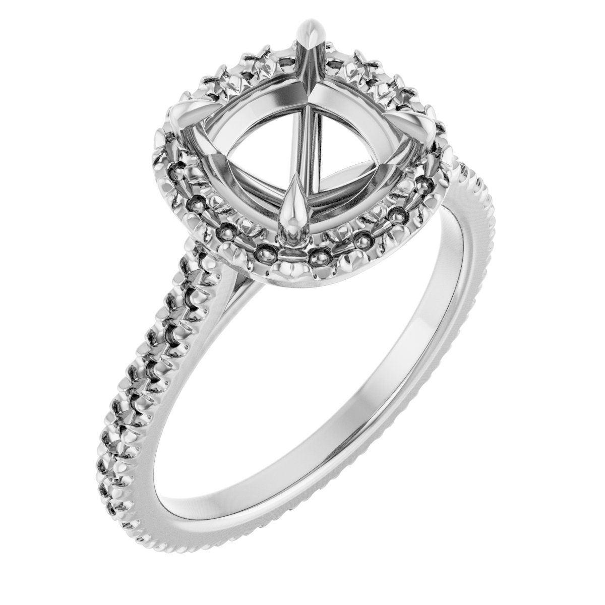 Halo-Style Eternity-Style Engagement Ring