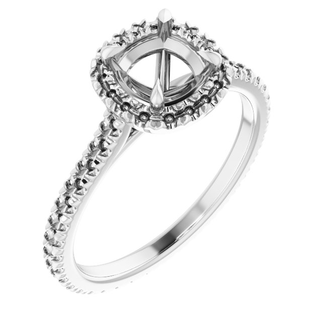 Halo-Style Eternity-Style Engagement Ring