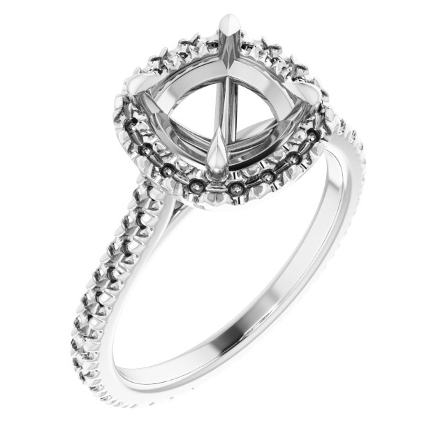 Halo-Style Eternity-Style Engagement Ring