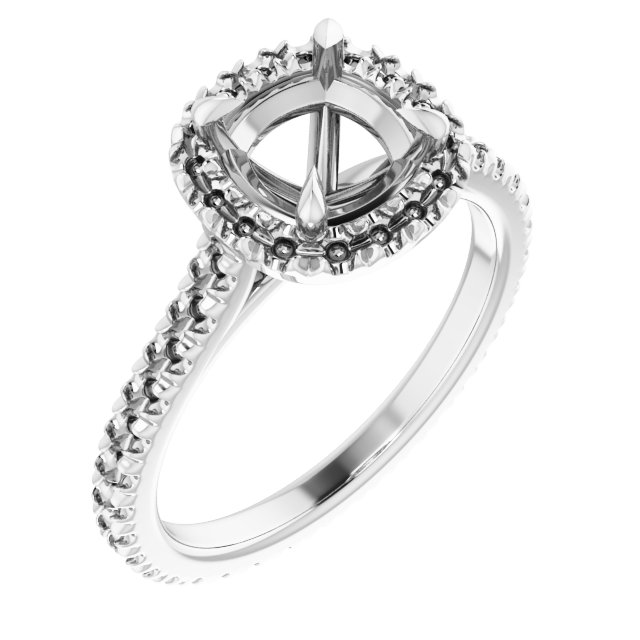 Halo-Style Eternity-Style Engagement Ring