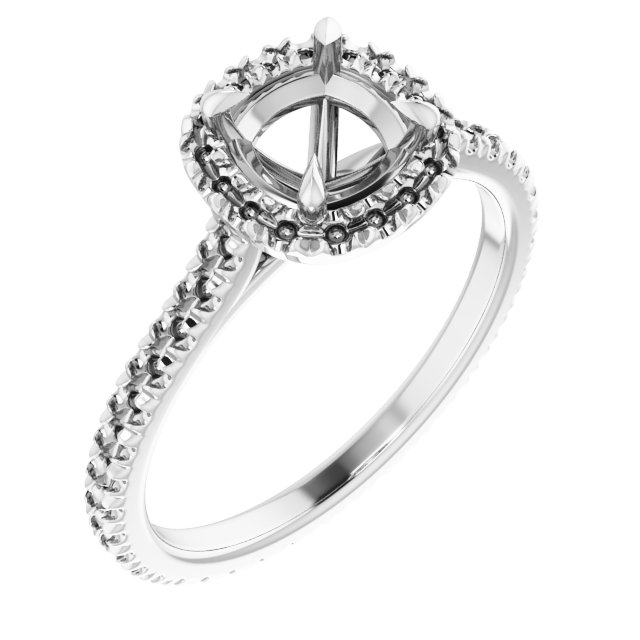 Halo-Style Eternity-Style Engagement Ring