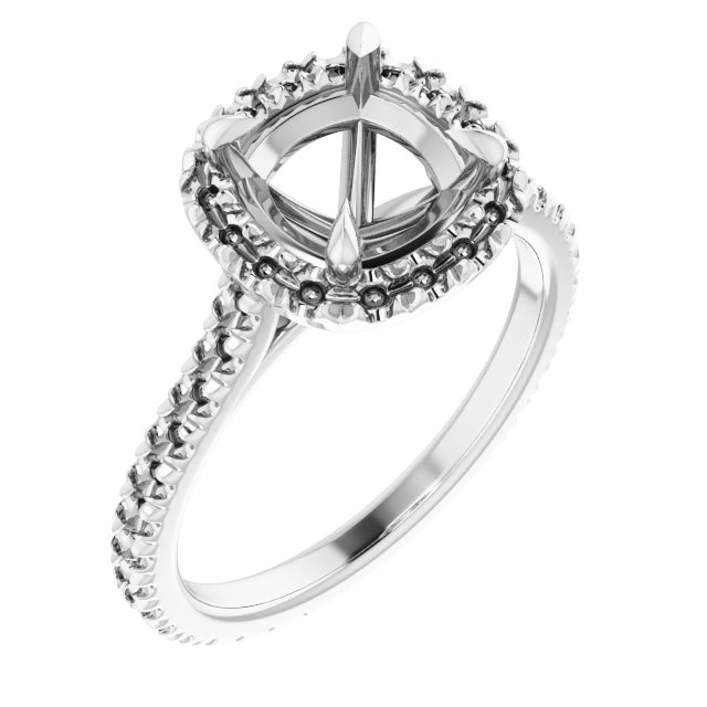 Halo-Style Eternity-Style Engagement Ring