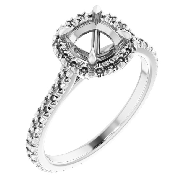 Halo-Style Eternity-Style Engagement Ring