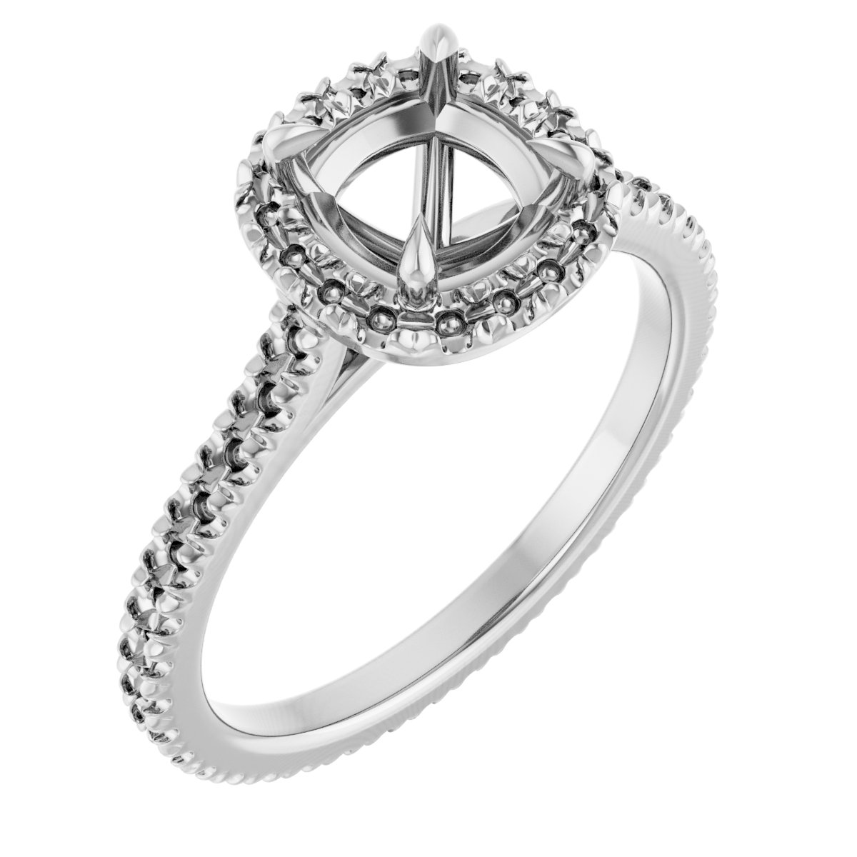 Halo-Style Eternity-Style Engagement Ring